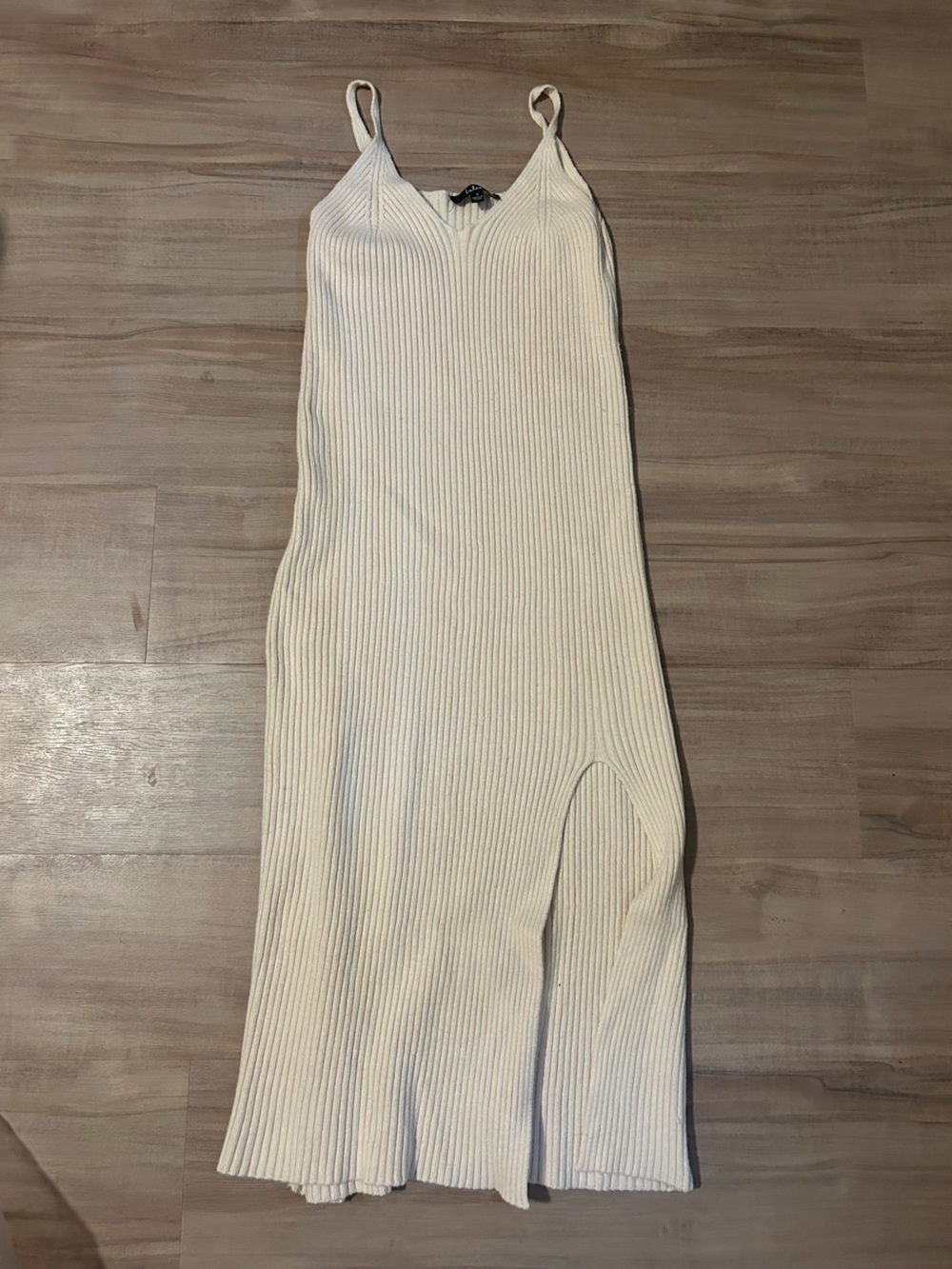 Lulus Knit Cream Midi Dress